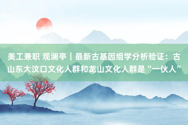 美工兼职 观澜亭｜最新古基因组学分析验证：古山东大汶口文化人群和龙山文化人群是“一伙人”